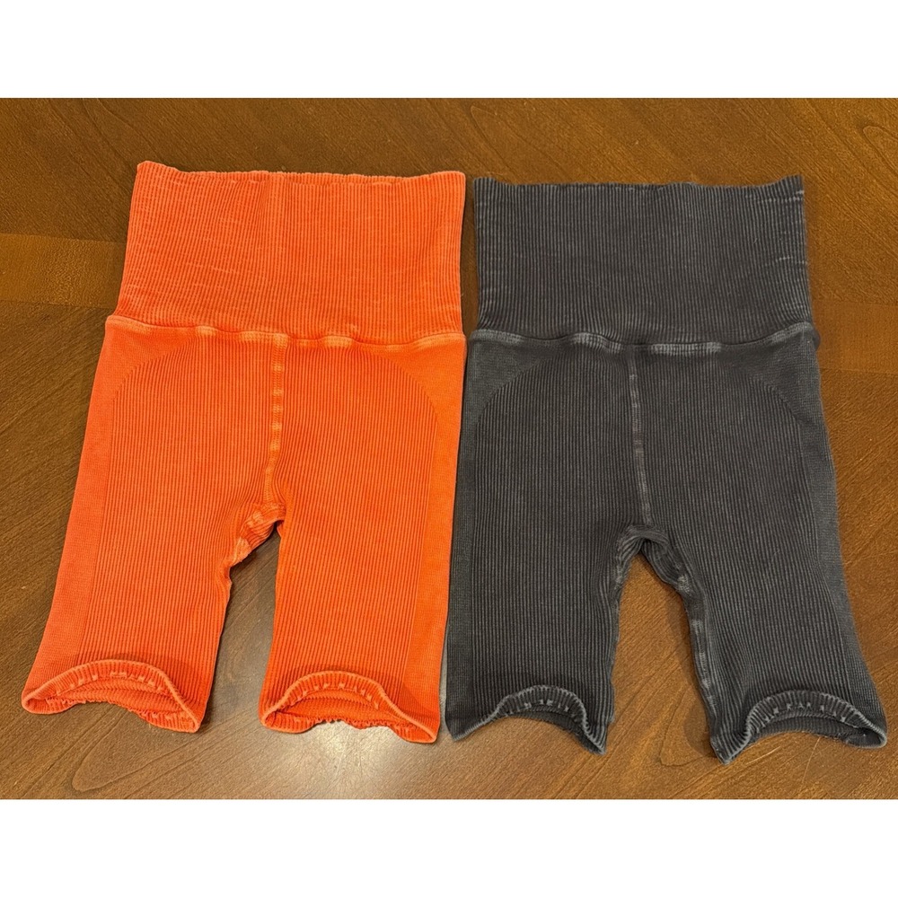 Free People Biker Shorts Bundle XS/S 2 Pack Seamless High Rise Activewear